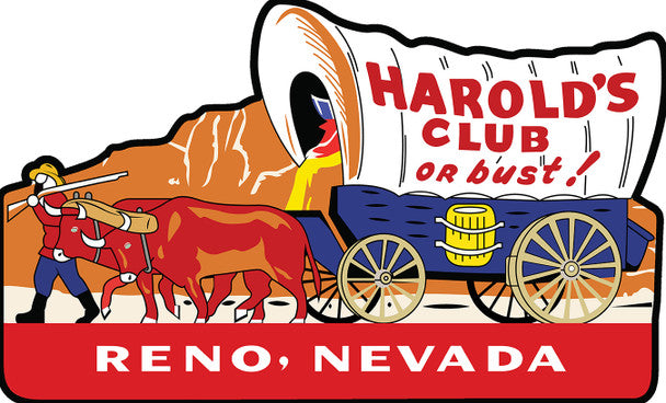 HAROLDS SCLUB RENO NEVADA METAL SIGN.