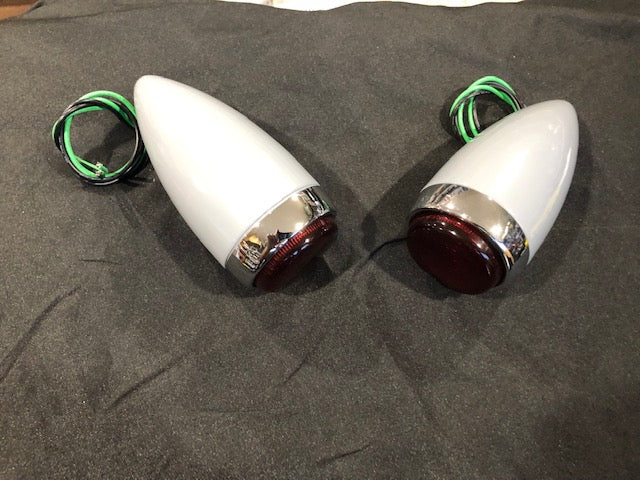 1939 CHEVROLET CAR TAIL LIGHT ASSEMBLIES 1 PAIR 12 VOLT PANEL SUBURBAN