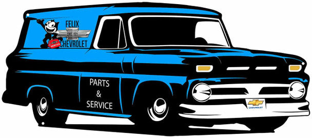 FELIX CHEVROLET PANEL TRUCK SIGN.