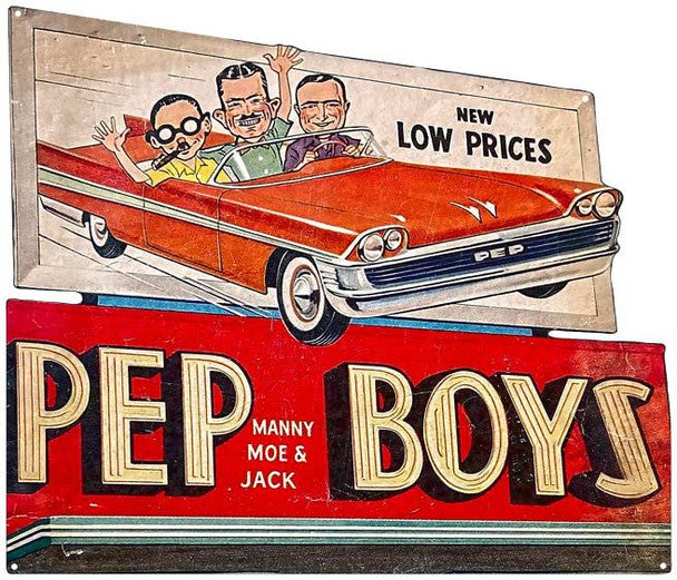 PEP BOYS ADVERTISING LASER CUT SIGN