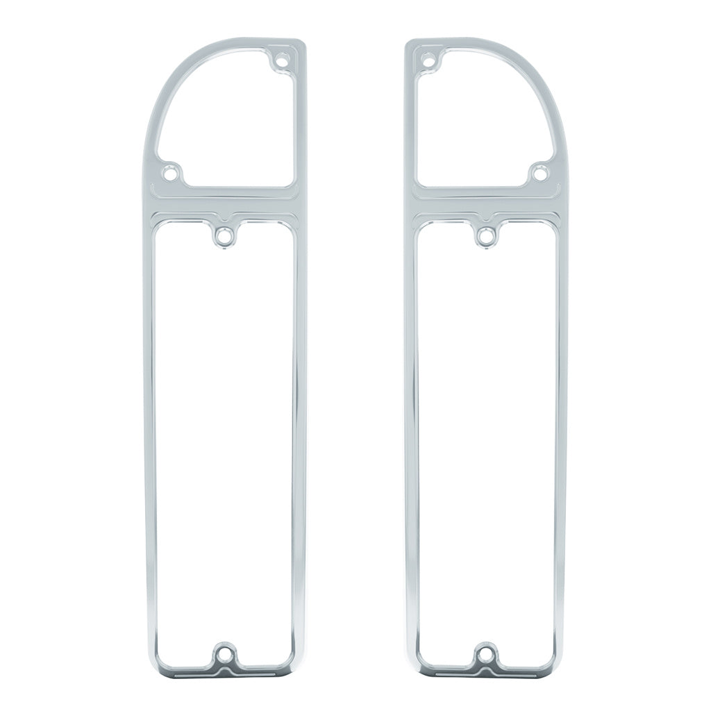 CLEAR ANODIZED BILLET ALUMINUM TAIL LIGHT BEZELS FOR 1967-1972 CHEVROLET & GMC FLEETSIDE TRUCKS (PAIR)