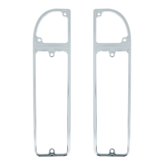 CLEAR ANODIZED BILLET ALUMINUM TAIL LIGHT BEZELS FOR 1967-1972 CHEVROLET & GMC FLEETSIDE TRUCKS (PAIR)