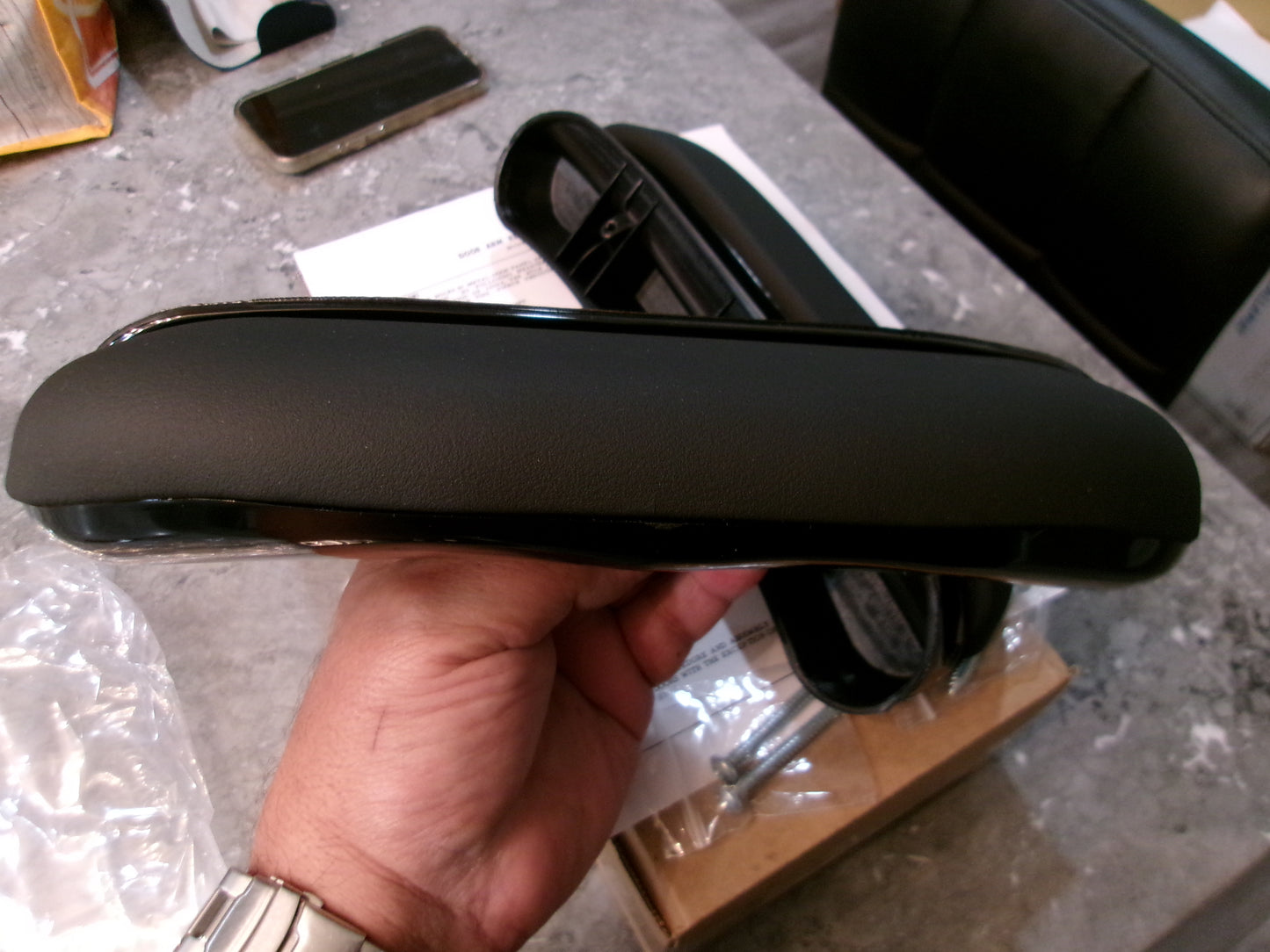 ARM REST 1957 CHEVROLET 150 210 MODELS BLACK ARM REST 1 PAIR. NEW