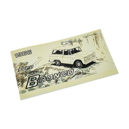 1966 Ford Bronco Owner's Manual