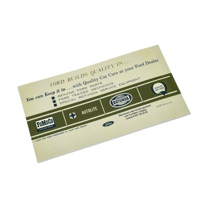1966 Ford Bronco Owner's Manual