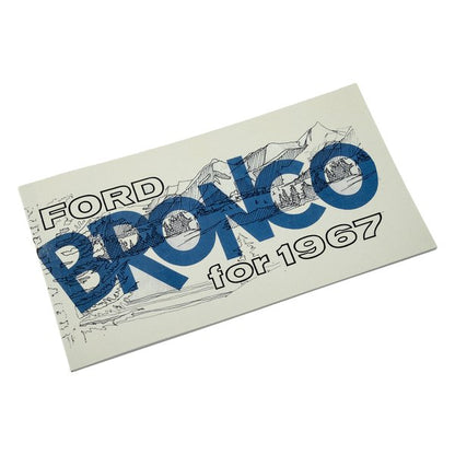 1967 Ford Bronco Owner's Manual