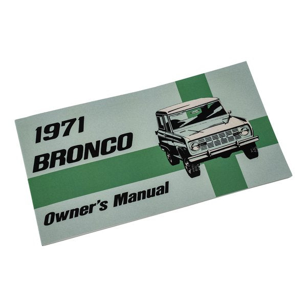 1971 Ford Bronco Owner's Manuel