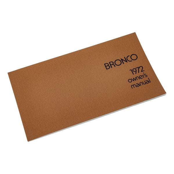 1972 Ford Bronco Owner's Manual
