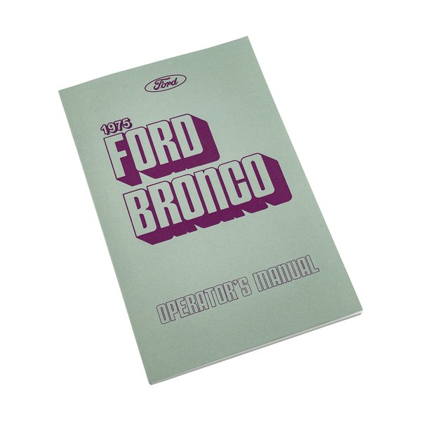 1975 Ford Bronco Owner's Manual