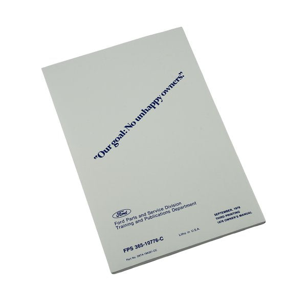 1976 Ford Bronco Owner's Manual