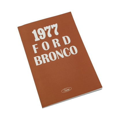 1977 Ford Bronco Owner's Manual