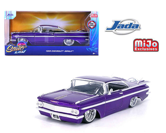 1:24 1959 Chevrolet Impala SS Lowrider Wire Wheels – Two-Tone (PURPLE)
