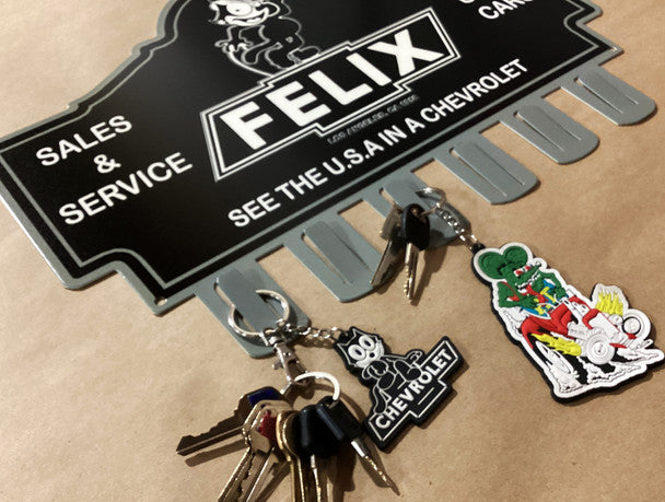 FELIX CHEVROLET KEY HOLDER RACK  MADE OUT OF METAL