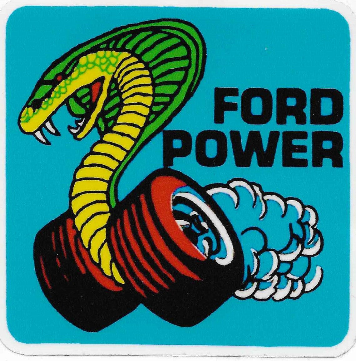 FORD POWER DECAL 3 BY 3 INCH – Truckman Vintage Parts