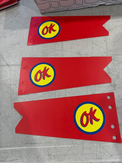 OK CHEVROLET FLAG IN RED  VINYL FLAG