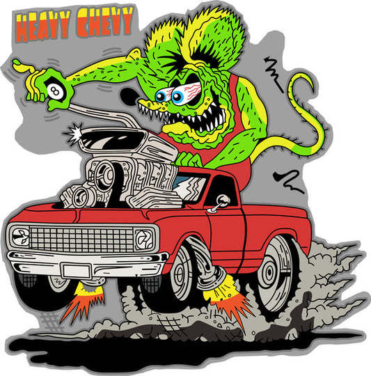 Rat Fink Heavy Metal Laser Cut Metal Sign