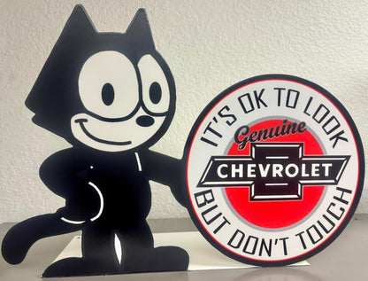 Felix Chevrolet Laser Cut Flange Metal Signs