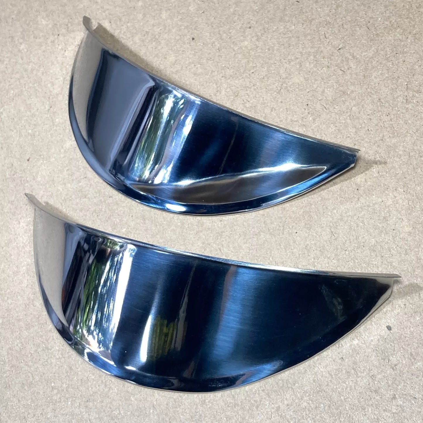 DROOPY VISOR STEEL METAL 1 PAIR. CARS AND TRUCKS