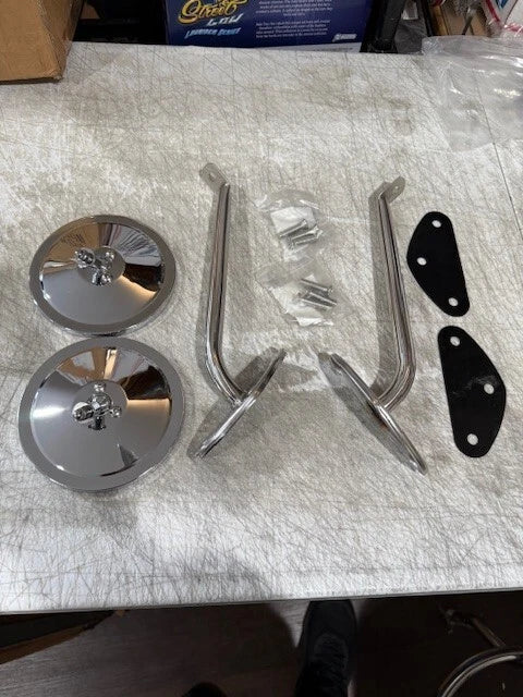 1967 CHEVROLET TRUCK MIRROR KIT 1967 GMC TRUCK screws & gaskets SMOOTH MIRROR