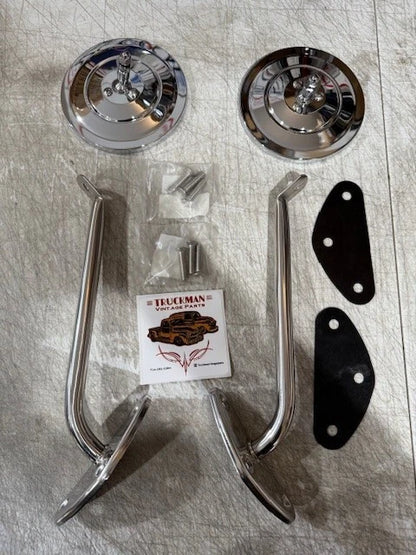 1967 CHEVROLET TRUCK MIRROR KIT 1967 GMC TRUCK screws & gaskets RIBBED  MIRROR (Copy)