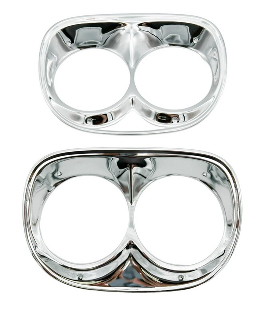 Purchase 1947 48 49 50 51 52 53 CHEVY GMC HEADLIGHT BEZELS PAIR STAINLESS STEEL RING In Parma - Foto 7