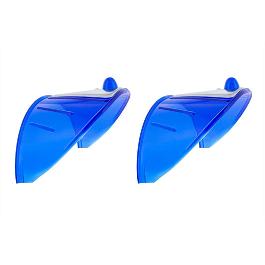 BLUE HEADLIGHT VISOR 7 INCH LIGHTS 1 PAIR PLASTIC